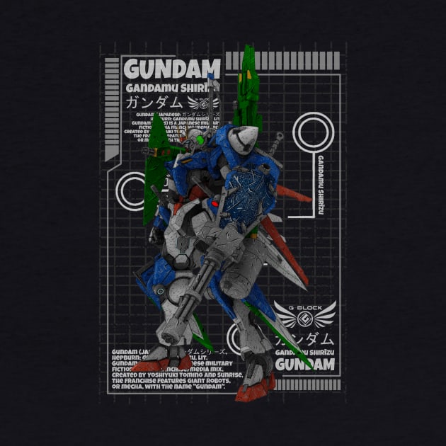 GN-001 Gundam Exia by gblackid